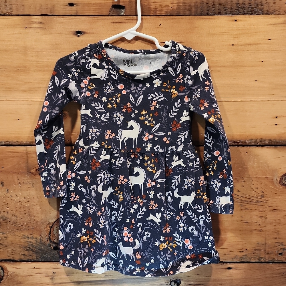 RUMI+RYDER Blue Casual Long Sleeve Dress with pockets!